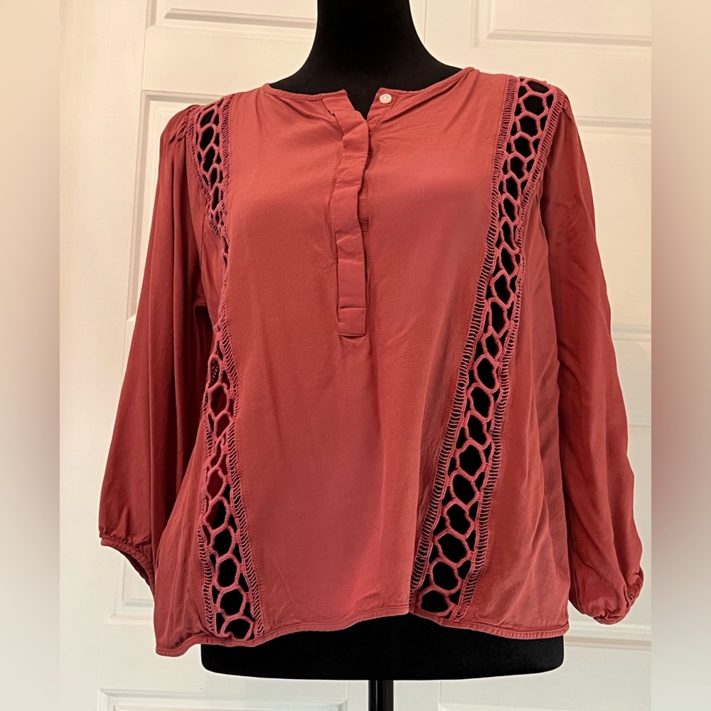 LOFT Blouse with Cutout Design
